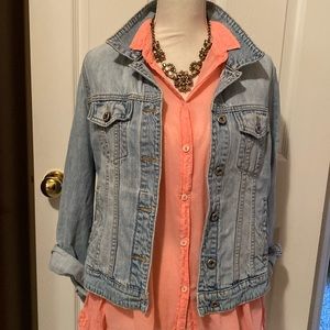 J Crew well loved and well worn jean jacket size medium